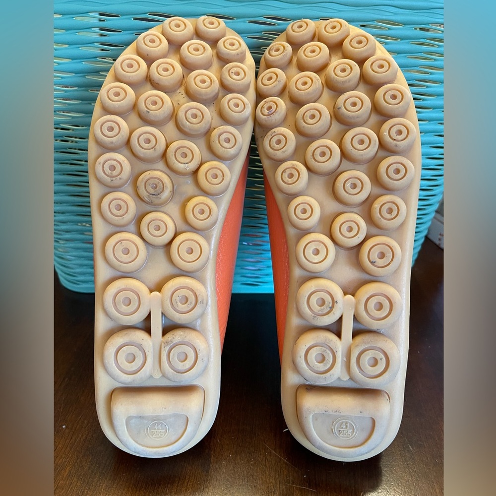 Venus Celia Leather Orange Slip On‘S Rubber Bottoms  US size 7.5 - Picture 10 of 11